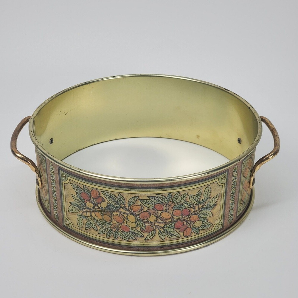 Vintage Pyrex 624 Metal Casserole Carrier Cradle Harvest‎ Fruit Diamond Pattern
